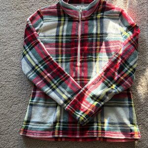 Vineyard Vines Red and Green Plaid Sweater